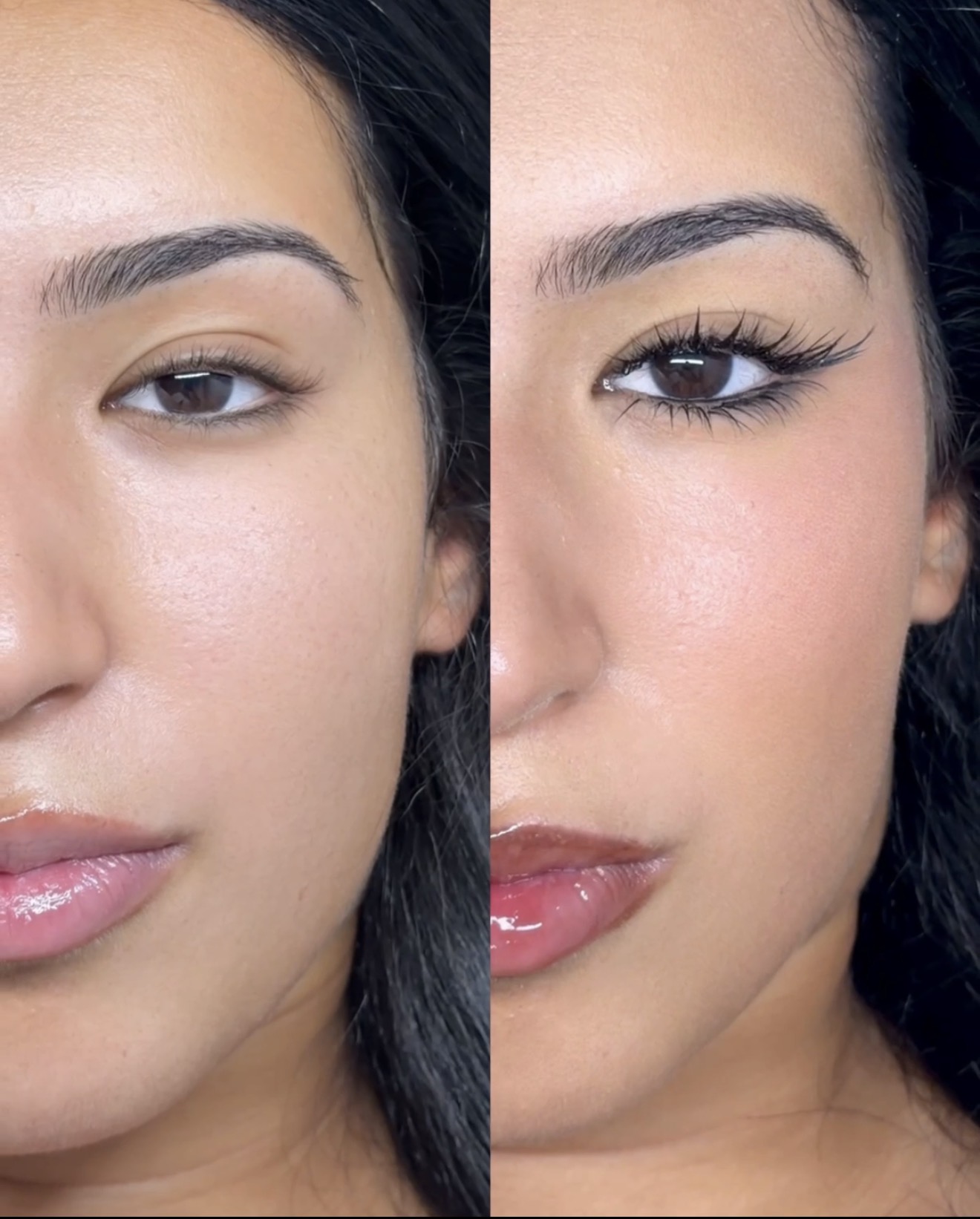 Custom lash design before and after